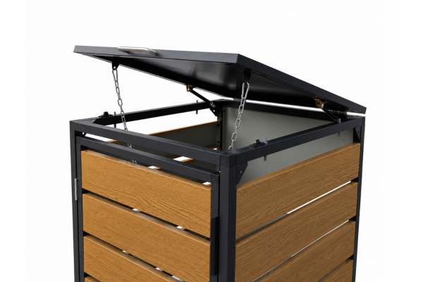 ZABUDOWA ŚMIETNIKOWA 1x120L kolor DREWNO